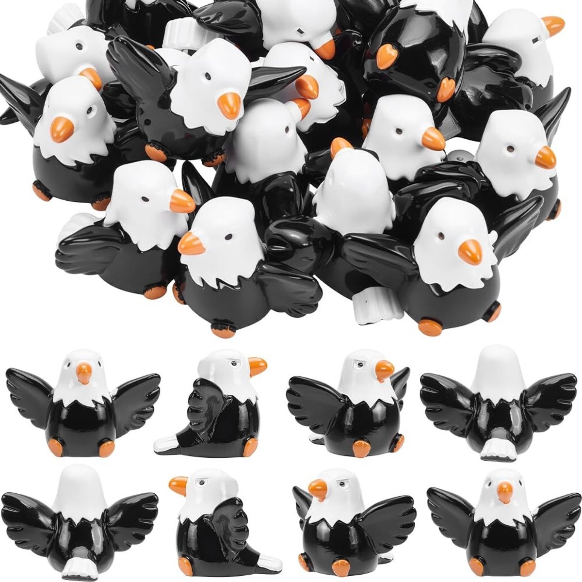 Solidchoice - Set van 20 kleine zeearend standbeeldjes - Miniatuur wilde dieren sculptuur voor decoratie
