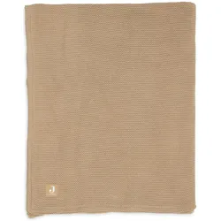 Jollein, Babydecke, Decke Kinderbett 100x150cm Basic Knit - Hazel/Fleece (150 x 100 cm)