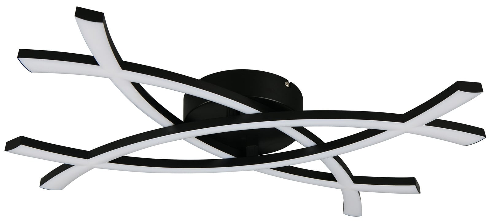 Moderne plafondlamp Pollock Trio zwart 40 cm