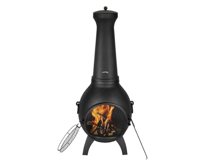 VEVOR Cheminée Extérieur\, 457 mm\, Poêle à Bois Sphérique en Aluminium Robuste pour Barbecue et Réchauffer\, avec Grille\, Couvercle de Cheminée Antirouille\, pour Patio\, Jardin\, Arrière-Cour\, Plein Air