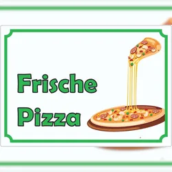 HB-Druck Frische Pizza Aufkleber A0 (841x1189mm)