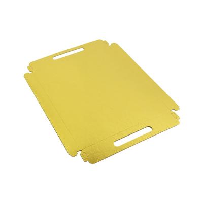 MONOUSO - Papptablett Rechteckig Gold Griffen 22x28 cm (10 Stück)