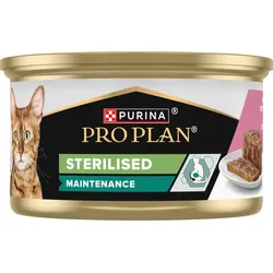 PRO PLAN Sterilisierte feuchte Lachs- und Thunfischpastete Katzennassfutter 85g