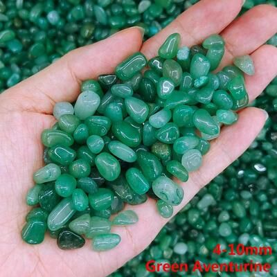 Uplift Treasures Natural Quartz Crystal Gravel Stones green Aventurine 100g