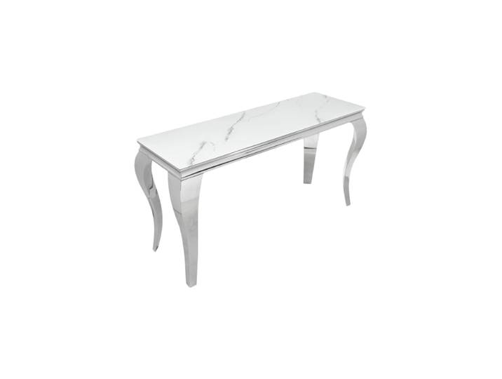 Grosser Konsolentisch „Modern Barock“ Edelstahl / weisse Marmoroptik Invicta Interiors