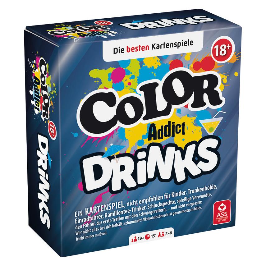 ASS Altenburg 22584165 - Color Addict - Drinks, Kartenspiel, 2-6 Spieler, ab 18 Jahren (DE-Ausgabe) (Deutsch, 2 - 6 Spieler) (22584165)