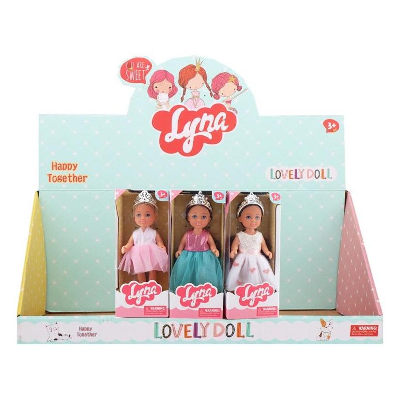 Creative Prinzessinnenpuppe mit Diadem 15 cm MIX (49019245)