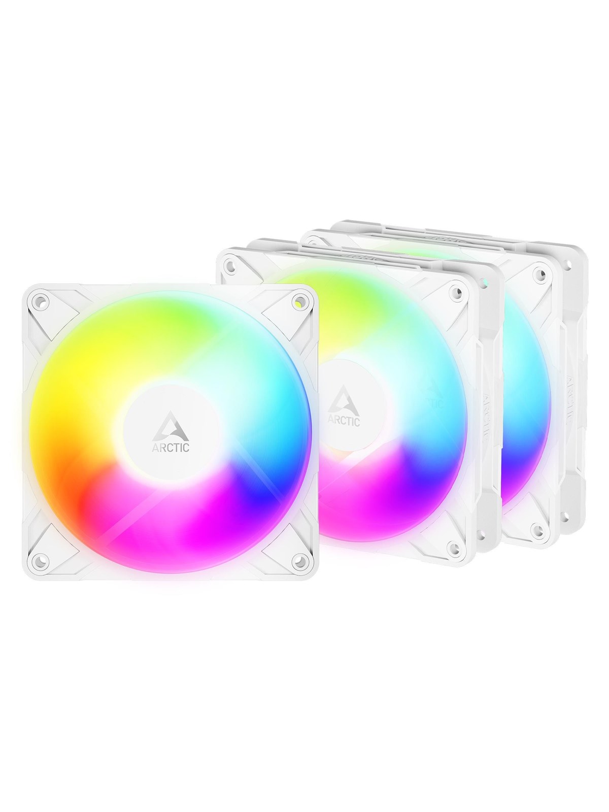 Arctic P12 Pro Reverse A-RGB (White) - 3 Pack - Gehäuselüfter - 120mm - Weiß