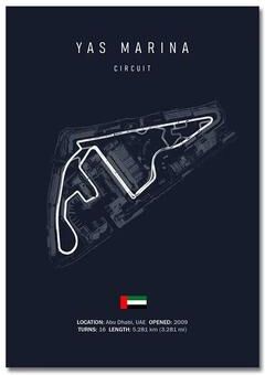 Uplifted Finds Grand Prix Circuit Series   F1 Track Canvas Wall Art   Executive Motorsport & Studio Sanctuary Decor cj54966 50 X 70 Cm Unframe