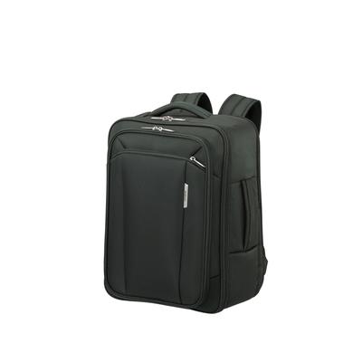 Reiserucksack SAMSONITE "RESPARK", Gr. B/H/T: 36cm x 45cm x 20cm, schwarz (grün), Polyester, Rucksäcke Reiserucksack, recycelte Materialien