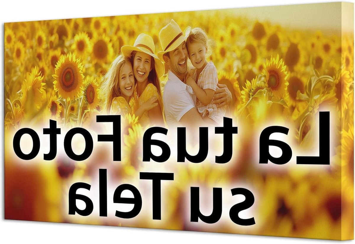 Canvas Print Foto op Canvas Wanddecoratie met Massief Houten Frame 70 x 30 cm