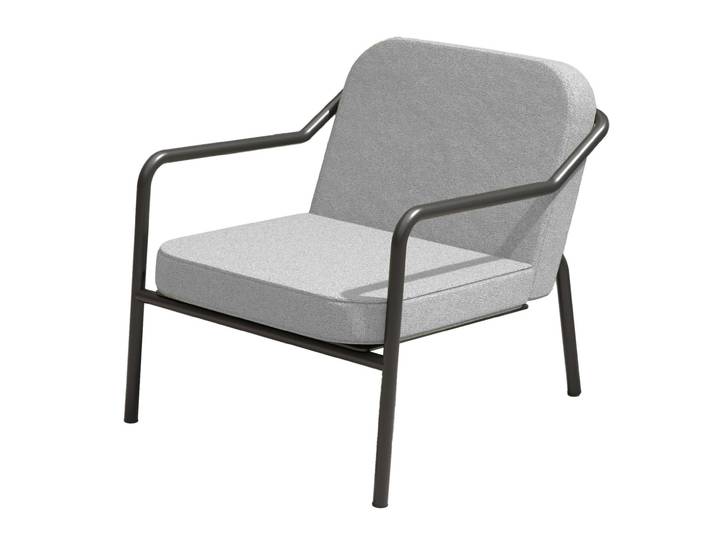 Fauteuil d'accueil Medso ''M'' en tissu Gris - pieds métal Noir