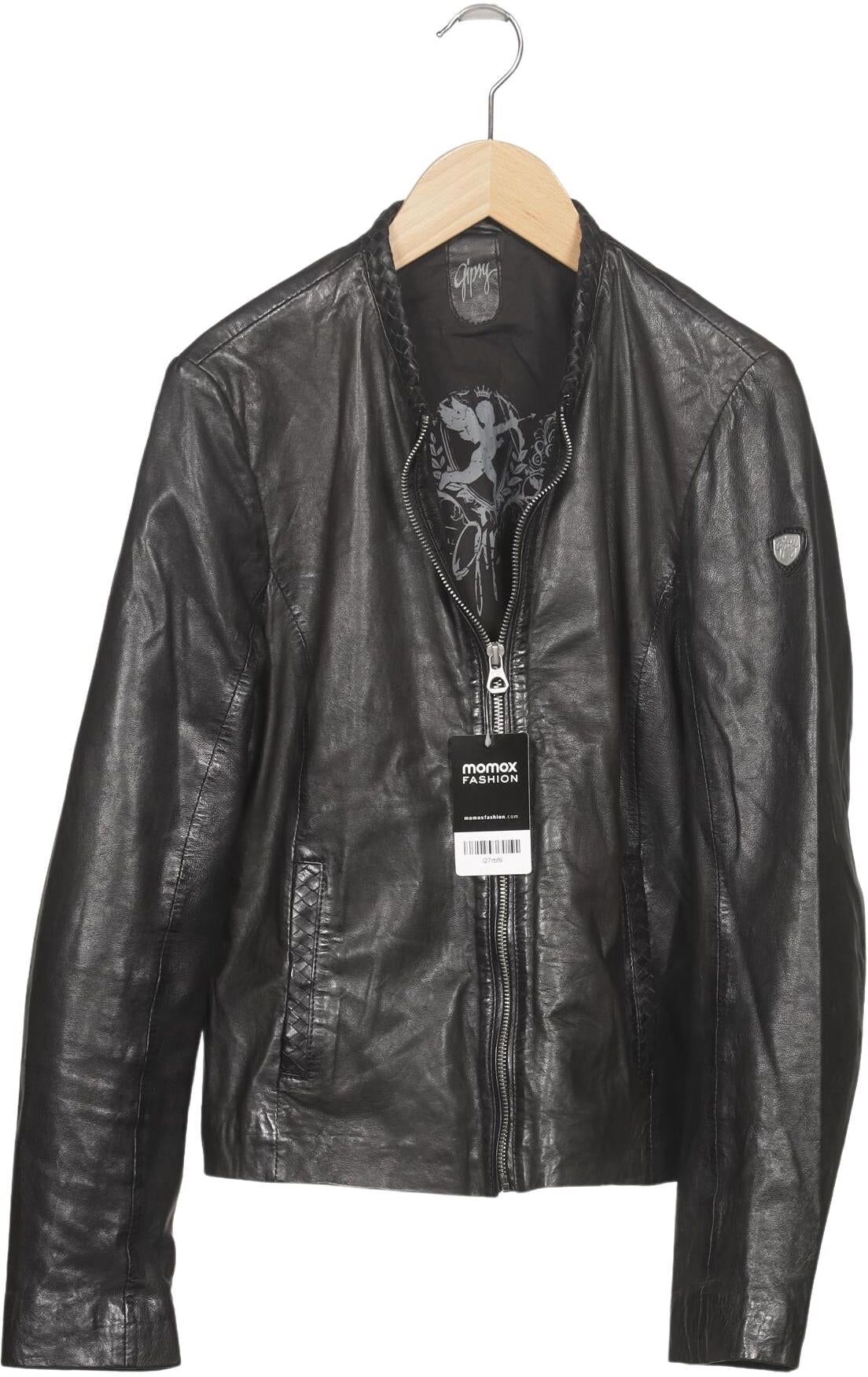 Gipsy Damen Jacke, Schwarz, Gr. M, Leder - Second Hand