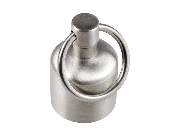 Dieda Seil-Endhalter mit Ring Mattgbeürsteter V2A-Edelstahl ⌀ 3.5 cm