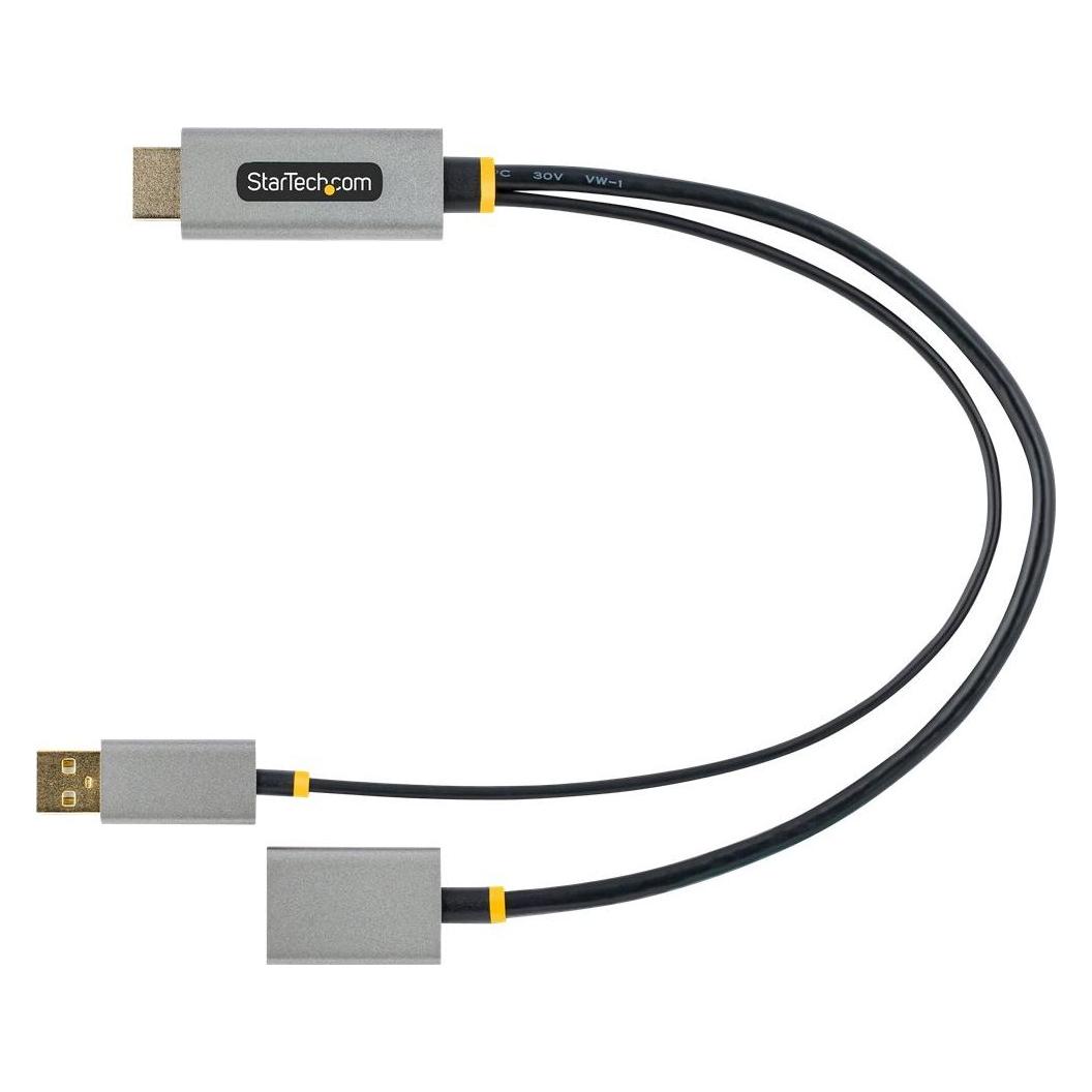 StarTech com Cavo adattatore da HDMI a DisplayPort da 30 cm - Convertitore attivo da HDMI 2.0 a DP 1 (0.30 m) (128-HDMI-DISPLAYPORT)