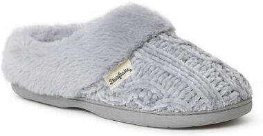 Women's Claire Cable Knit Chenille Clog by Dearfoams in Sleet (Size S M)