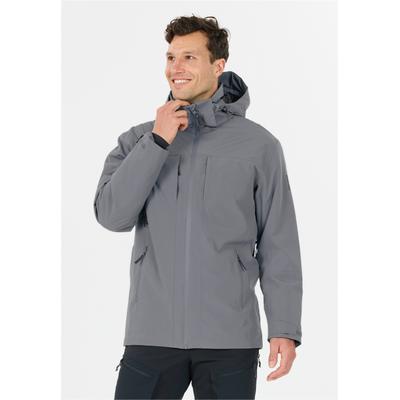 Softshelljacke WHISTLER "Melvor", Herren, Gr. M, grau, 100% Polyester, unifarben, normal, ohne Ausschnitt, Jacken Softshelljacke, mit Bionic Finish DWR-Behandlung