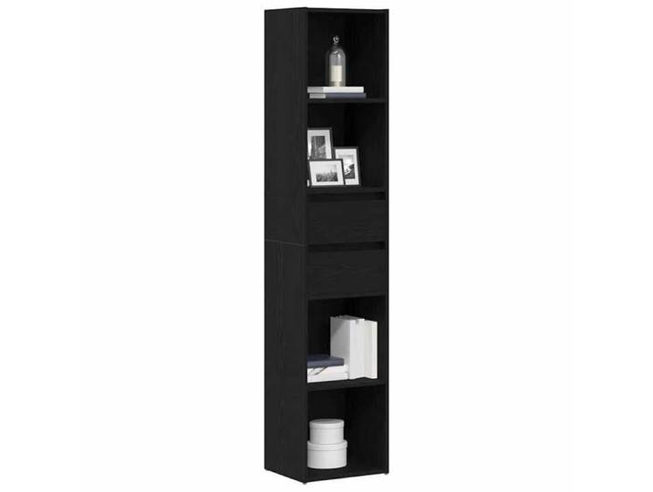 Armoire à dossiers/Cabinet à vitrine Noir - SWEETY Bibliothèque Chêne noir 36x30x171cm Bois d'ingénierie CL48522438102