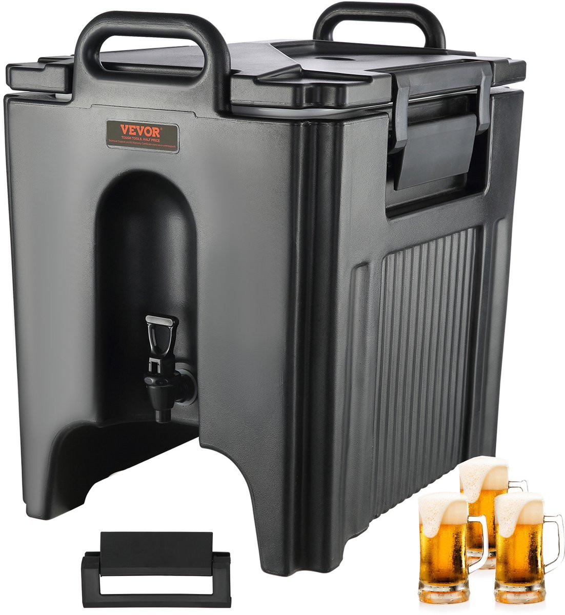 VEVOR Heet- en koudedrankdispenser 37,6 l met kraan voor koffie, melk, water en sap