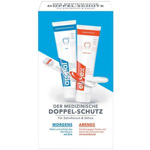 Aronal-Elmex Zahnpasta Doppel-Schutz, Zahnfleischschutz, je 12ml, 2 Stück