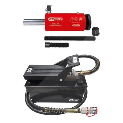 Ks Tools Hydraulik-Einheit 32t, mit Luft-Hydraulik-Pumpe, 9-tlg [Hersteller-Nr. 440.9996]