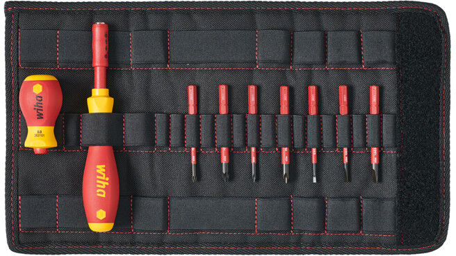 Jeu de tournevis SlimVario® 9-pces avec lames interchangeables VDE WIHA (41232)