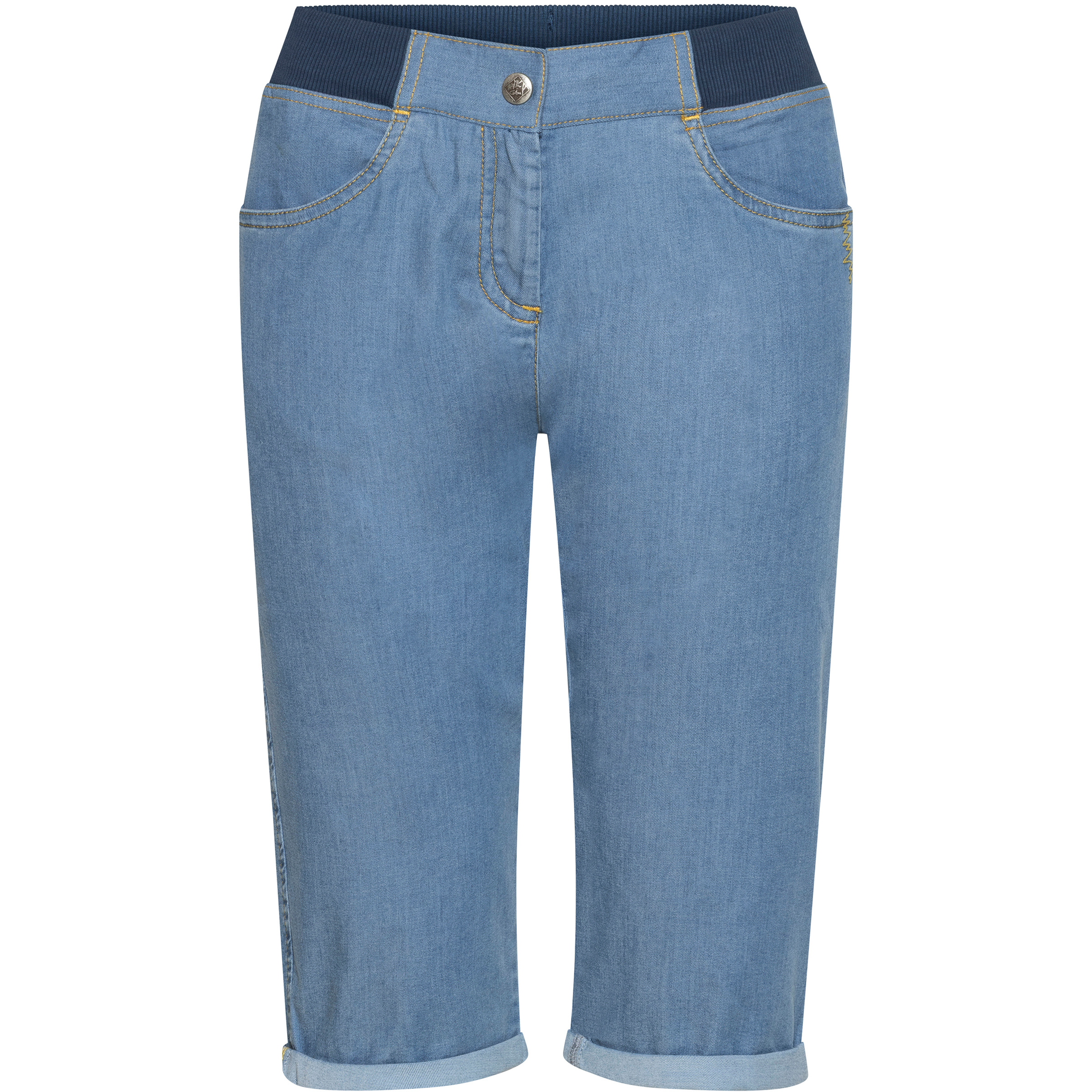 Chillaz Jessy 2.0 Denim 3/4 Hose Damen Jeans & Freizeithose blau Größe XS Bouldern | Lifestyle | Sportklettern Hautfreundlich Lyocell (Tencel)