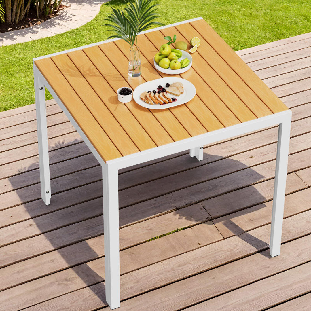 17 Stories Square 4 - Person Outdoor Picnic Table White