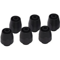HF Anschraubtülle TPV - Gerade - Black, Verbindung schwarz (matt), 6er Set, gerade