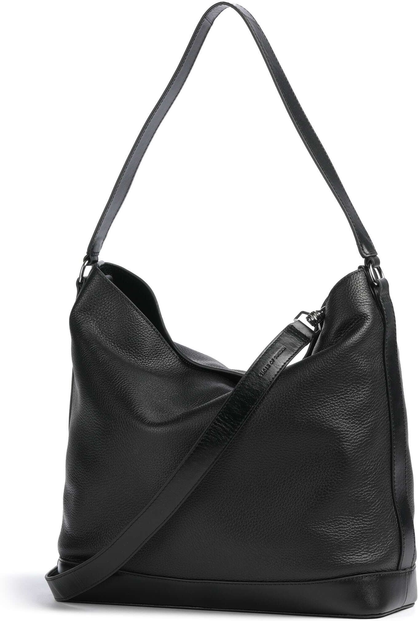Tiger of Sweden Foru Beuteltasche aus Leder, schwarz