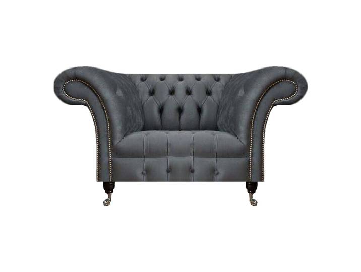 JVmoebel Chesterfield-Sessel Moderner grauer Chesterfield Sessel im edlen Design (Sessel), Made in Europa