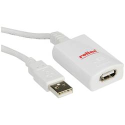 ROLINE USB 2.0 Verlängerung, weiß, 5 m 12.04.1088