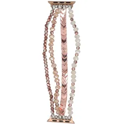 Neue Armbänder für die Smartwatch GlacierX Multi Strand Beaded Bracelet Rose Gold für Apple Watch 38/40/41mm Silber Rose Gold