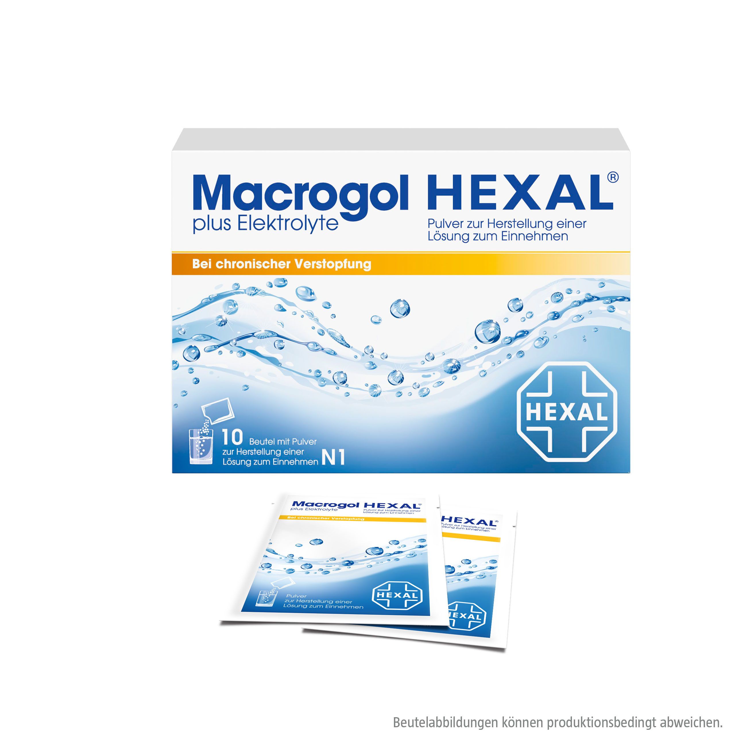 Macrogol Hexal plus Elektrolyte Plv.z.H.e.L.z.E. 10 St Beutel