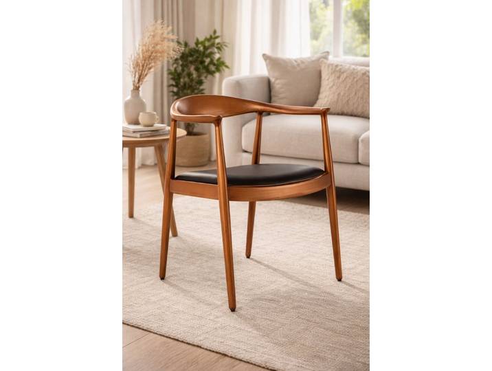 JVmoebel Esszimmerstuhl Braun-schwarzer Designerstuhl aus hochwertigem Material