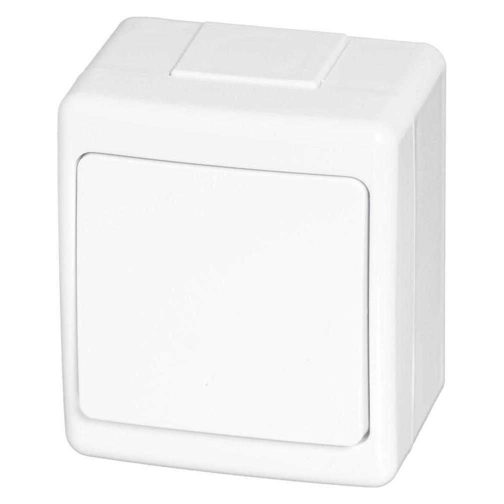 Pawbol BETA Wyłącznik hermetyczny pojedynczy, jednobiegunowy, biały, IP44 /D.3110W/ (D.3110W)