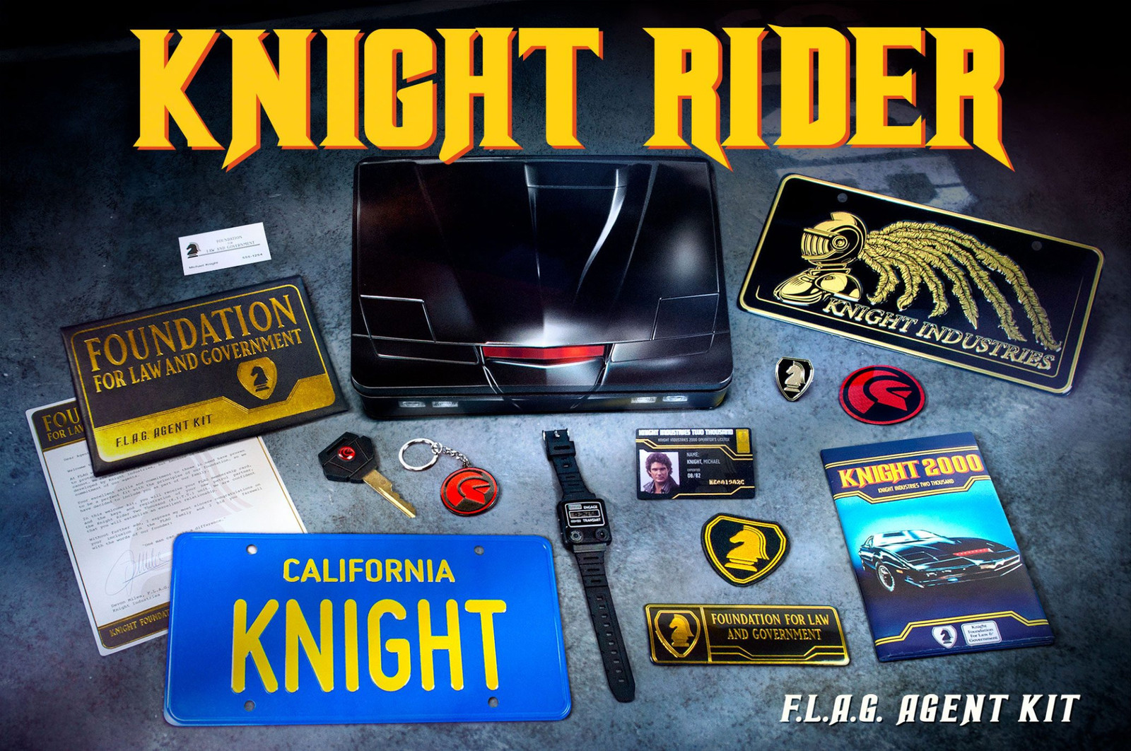 Doctor Collector Knight Rider FLAG Agent Kit verzamelset met cadeauverpakking