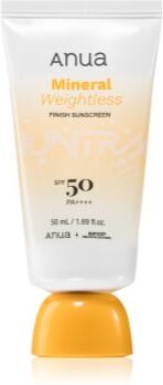 Anua K-Pop Demon Hunters Mineral Weightless Finish Sunscreen Creme facial protetor e iluminador SPF 50 50 ml. K-Pop Demon Hunters Mineral Weightless Finish Sunscreen
