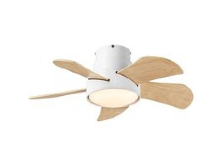 Parrot Uncle Ventilateur Plafond LED 76 cm Blanc Moteur DC Silencieux Télécommande 6 Vitesses Réversible Dimmable