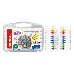 Kores Kreative doppelseitige Acrylmarker, 12 Stück (12x) (M23121)