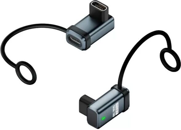 INF Lot de 2 adaptateurs USB-C femelle vers femelle 240W, 120Gbps, angle droit Bleu