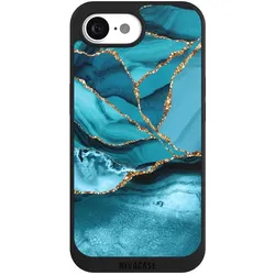 Nivocase Handyhülle für Apple iPhone 17e Hülle NIVOpure Case Schwarz Edelstein Glitzer Look Marmor (Apple iPhone 17e), Smartphone Hülle, Schwarz