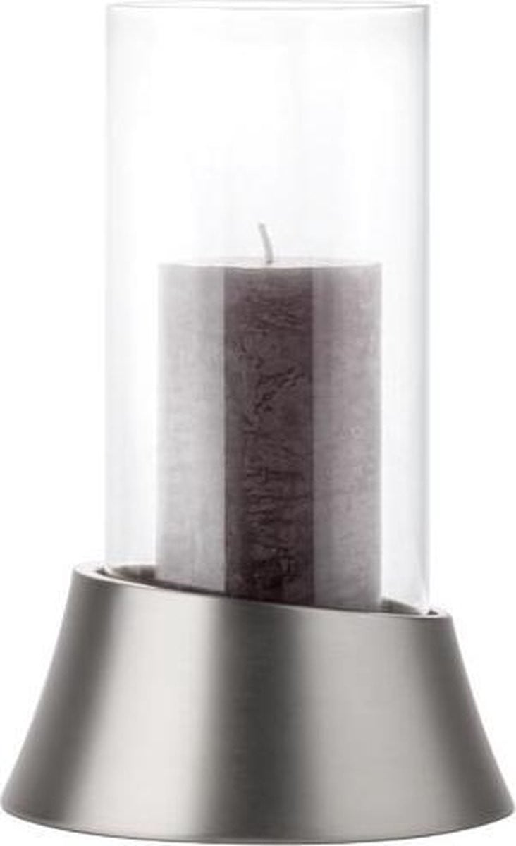 Zilverstad Windlicht Monte Pillar, Hoogte: 24 cm