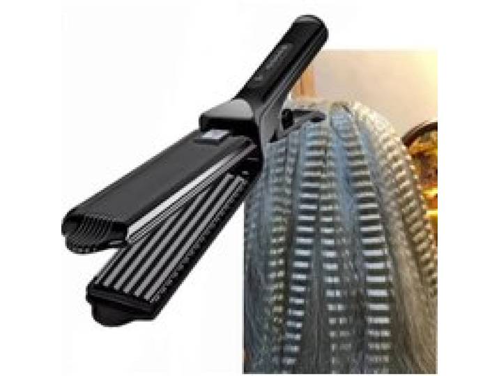 Keramische Crimper Iron voor pluizig kapsel Krultang Corrugation Plate Crimper Haarijzers Antistatisch haarcrimperijzer