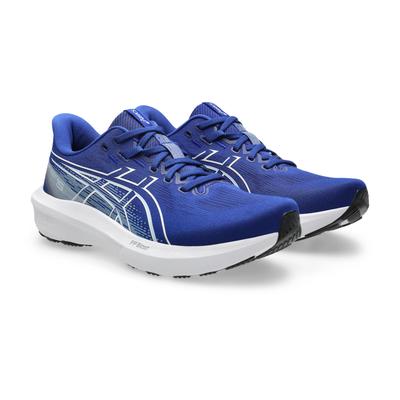 Laufschuh ASICS "GT-1000 15", Herren, Gr. 46, blau (prussian blau, weiß), Synthetik, Schuhe Laufschuh, für mehr Stabilität