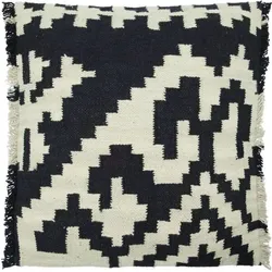 Wulo Kissenbezug 50 x 50 cm schwarz-weiß