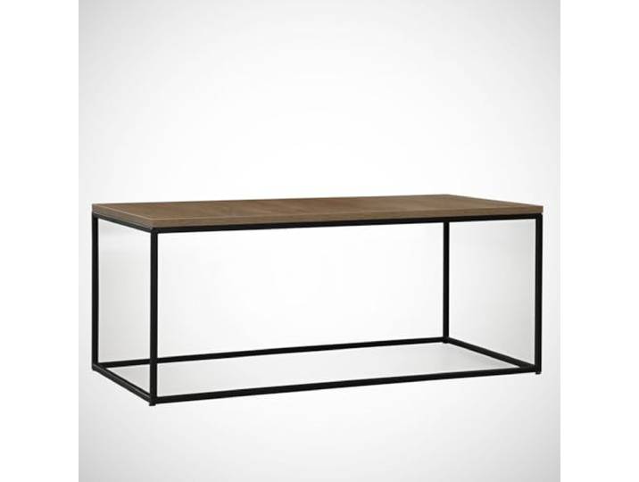 Hanah Home Moderner Couchtisch, Kaukasische Eiche, 95 x 55 x 43 cm 100% melaminbeschichtete Spanplatte, 18 mm stark Stabile Metallbeine, Industriedesign