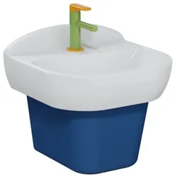 VitrA Sento Kids Waschtisch 7350B003-0041 45,5x40cm, Hahnloch mittig, weiß hochglanz, ohne Überlauf