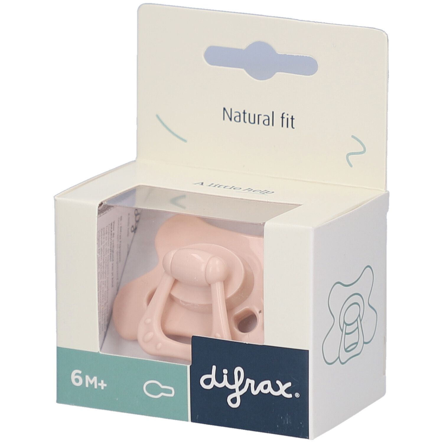 Difrax Fopspeen Natural 6m+ Uni/pure Assorti 1st 1 St Schnuller