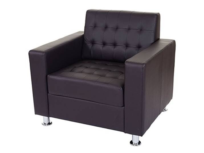 Mendler Sessel Kunda, Kunstleder - Coffee Clubsessel, Loungesessel, Metall-Füße